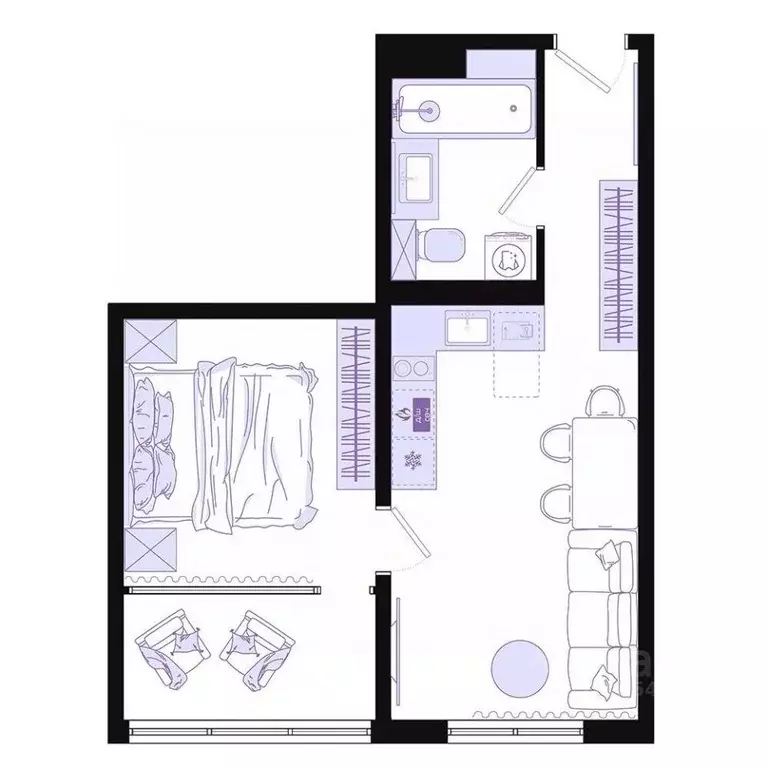 2-к кв. Приморский край, Владивосток Днепровская ул., 25к5 (36.1 м) - Фото 2