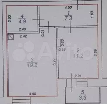 1-к. квартира, 46 м, 3/4 эт. - Фото 0