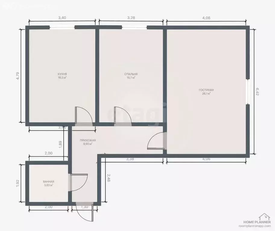 2-комнатная квартира: Махачкала, улица Эльзы Ибрагимовой, 27А (75 м) - Фото 0