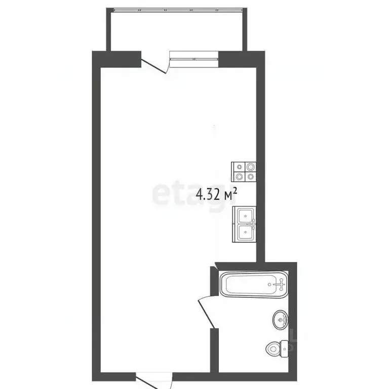 Студия Ростовская область, Ростов-на-Дону, Нахичевань ул. 23-я Линия, ... - Фото 2