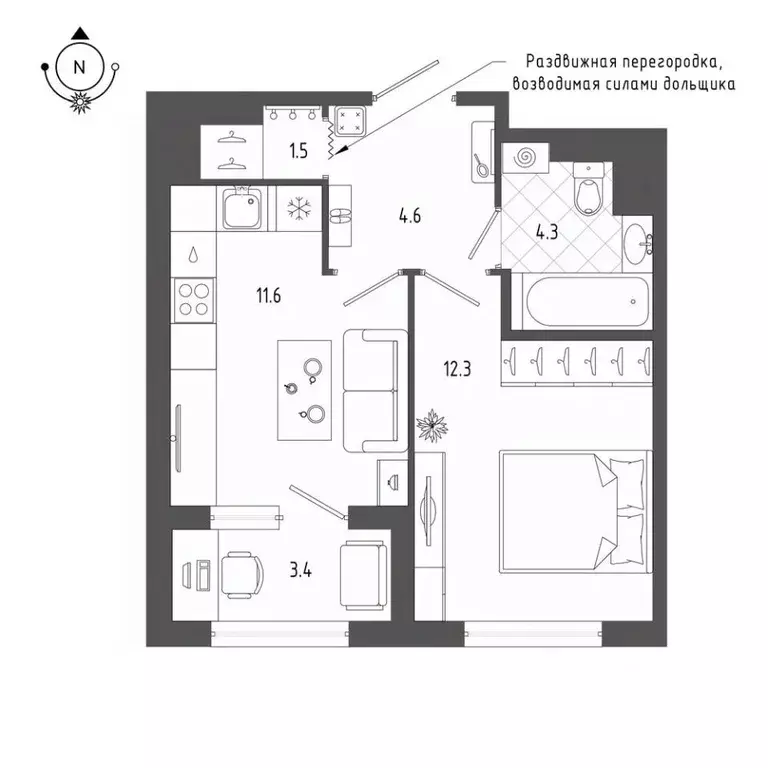 1-к кв. Санкт-Петербург бул. Измайловский, 9 (36.0 м) - Фото 0
