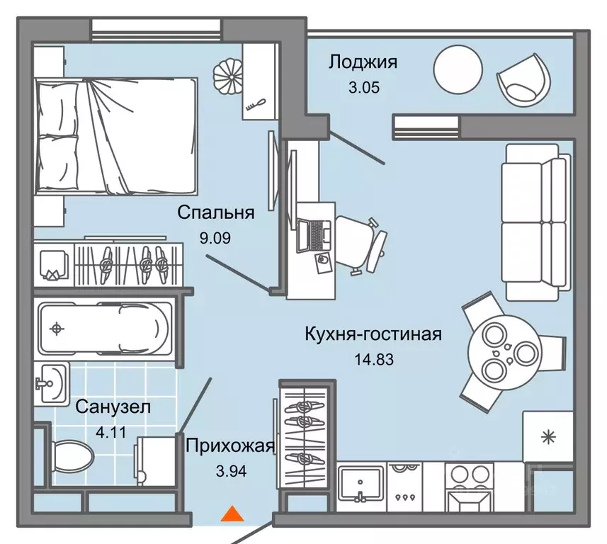 2-к кв. Ульяновская область, Ульяновск Новый Город мкр, Светлые ... - Фото 0