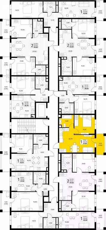 1-комнатная квартира: Сукко, жилой комплекс Кипарис (37.8 м) - Фото 1