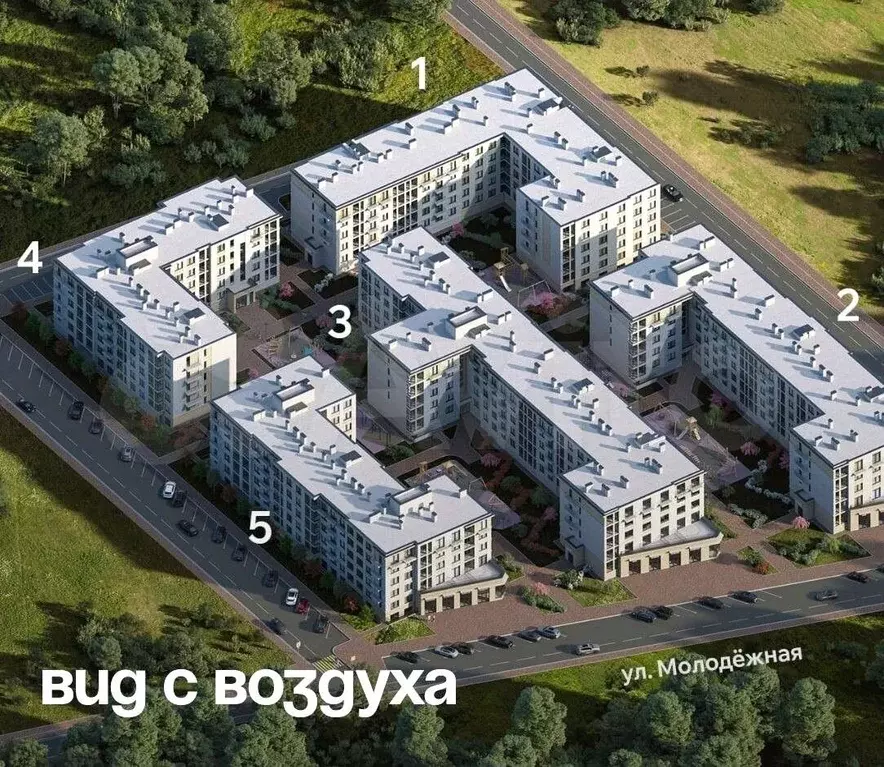 1-к. квартира, 38,7 м, 2/5 эт. - Фото 1