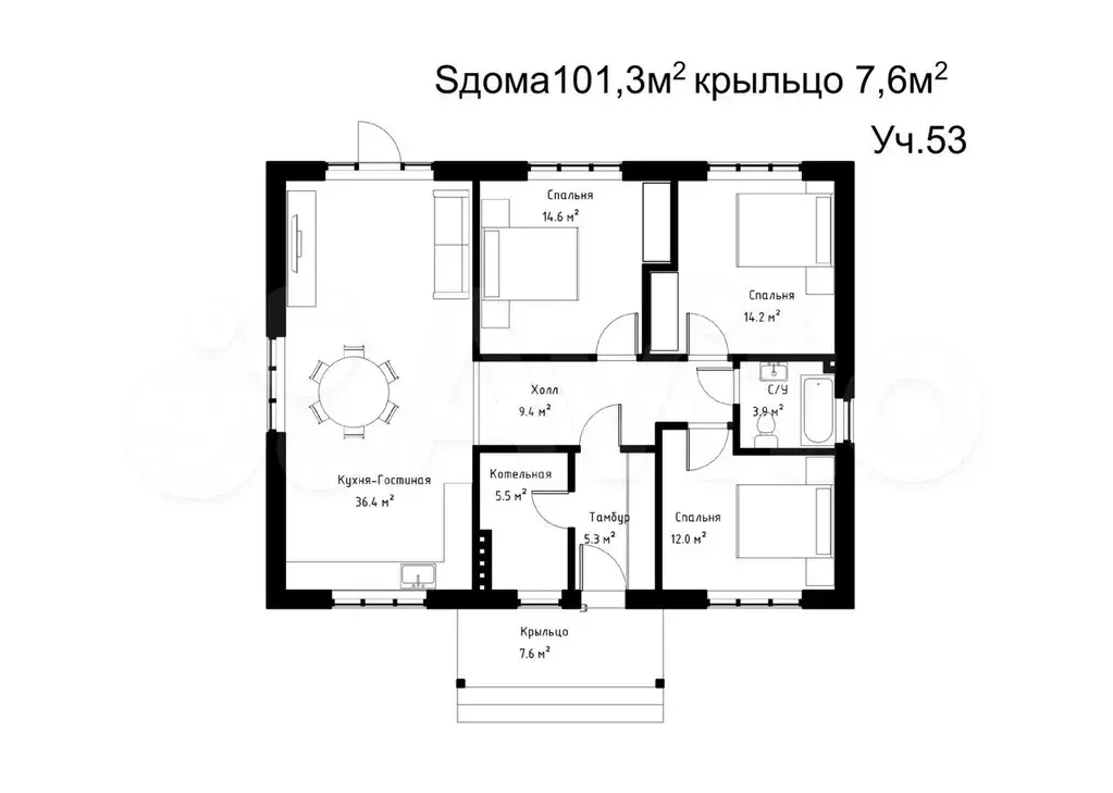 Дом 101 м на участке 7,6 сот. - Фото 0