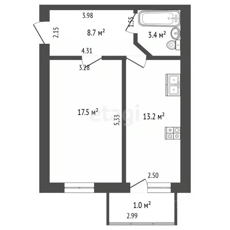 1-к кв. Ямало-Ненецкий АО, Тарко-Сале Пуровский район, Советский мкр, ... - Фото 1