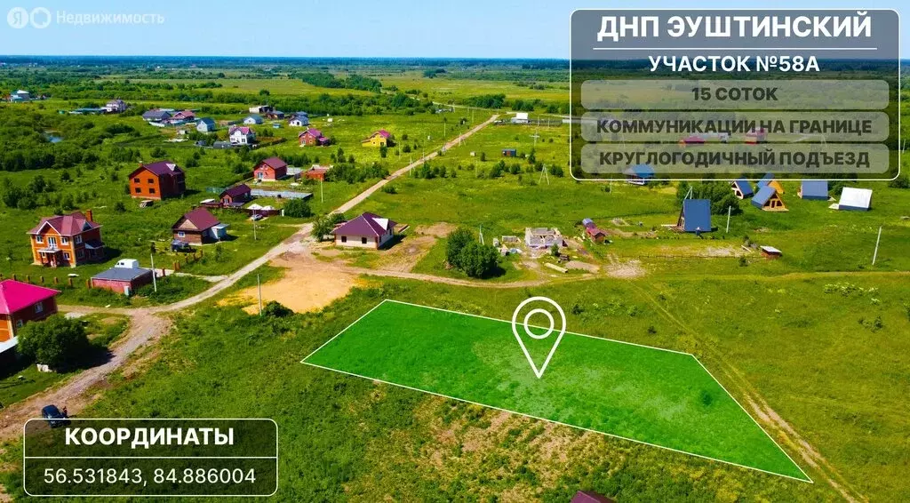 Участок в Томский район, ДНП Эуштинский микрорайон (15 м) - Фото 2