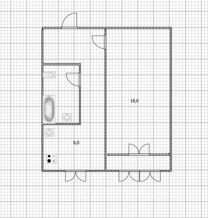 1-к кв. Башкортостан, Уфа Первомайская ул., 52 (33.0 м) - Фото 2