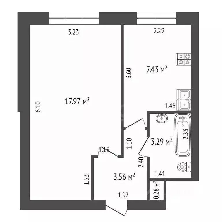 1-к кв. Ульяновская область, Ульяновск ул. Тельмана, 6 (31.4 м) - Фото 2