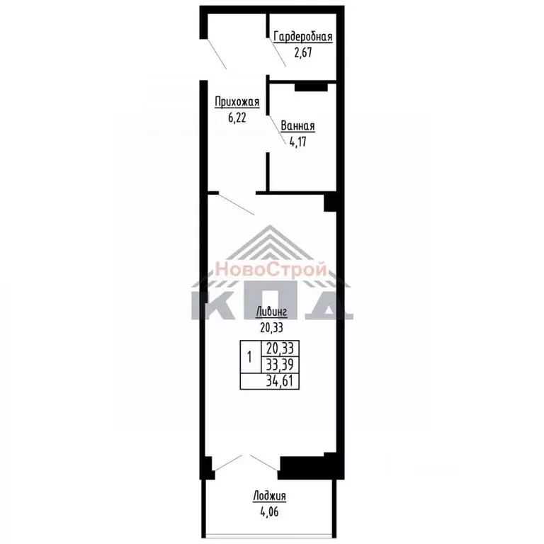 1-к кв. Омская область, Омск ул. Фрунзе (35.0 м) - Фото 0