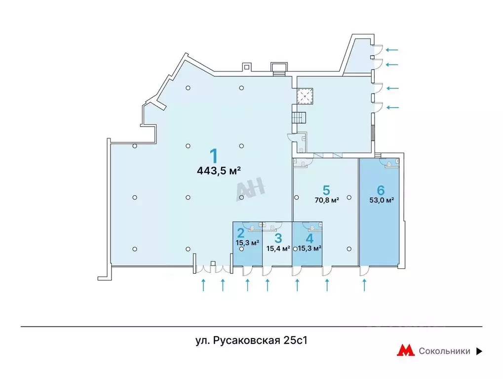 Помещение свободного назначения в Москва Русаковская ул., 25С1 (71 м) - Фото 1