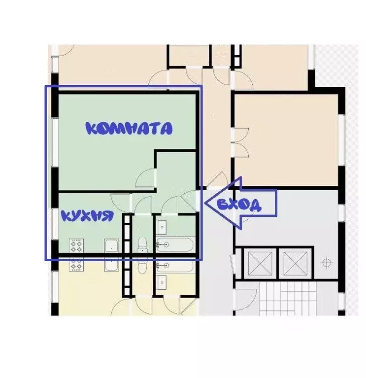 1-к кв. Москва ул. Мневники, 10К1 (38.8 м) - Фото 2