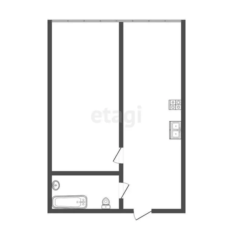 1-комнатная квартира: Омск, улица Фрунзе, 1к3 (47 м) - Фото 0
