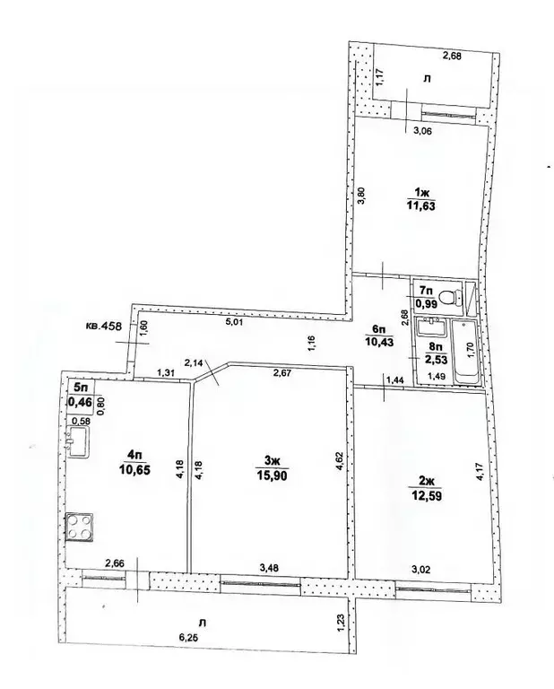 3-к кв. Ульяновская область, Ульяновск ул. 40-летия Победы, 5 (65.2 м) - Фото 2
