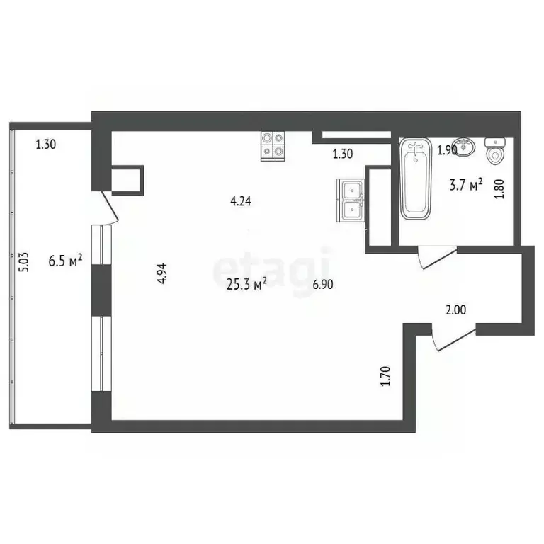 1-к кв. Ростовская область, Ростов-на-Дону 2-й Атмосферный пер., 4 ... - Фото 1