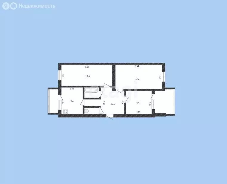 3-комнатная квартира: Черкесск, улица Космонавтов, 34 (67.1 м) - Фото 1