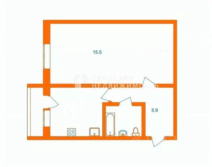 1-к кв. Тюменская область, Тюмень Минская ул., 81 (32.2 м) - Фото 2