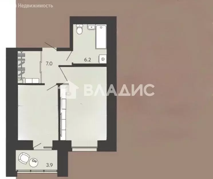 1-комнатная квартира: Пенза, улица Щербакова, 71 (44 м) - Фото 1