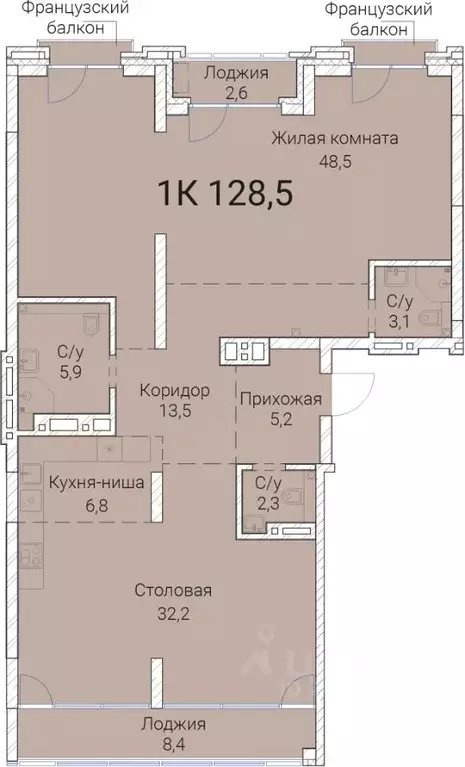 1-к кв. Новосибирская область, Новосибирск Овражная ул., 2А (128.5 м) - Фото 0