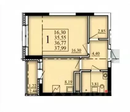 1-к кв. Башкортостан, Уфа Затон-Восточный жилрайон, Паруса жилой ... - Фото 0