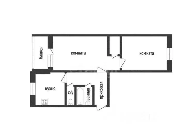 1-к кв. Курганская область, Курган Школьная ул., 3 (44.7 м) - Фото 1