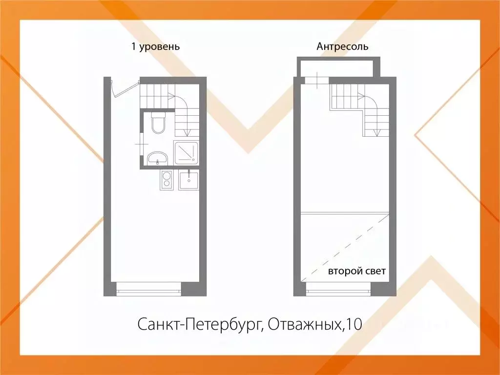 Свободной планировки кв. Санкт-Петербург ул. Отважных, 10 (36.0 м) - Фото 1