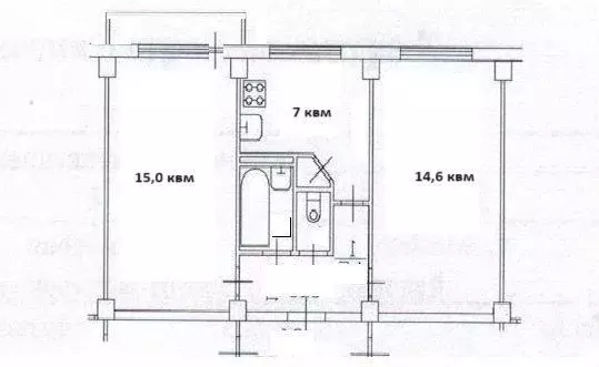 2-к кв. Санкт-Петербург Тимуровская ул., 6К3 (44.0 м) - Фото 0