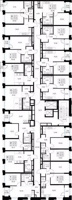 2-к. квартира, 47,5 м, 2/16 эт. - Фото 1