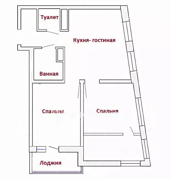 2-к кв. Ленинградская область, Мурино Всеволожский район, ул. ... - Фото 1