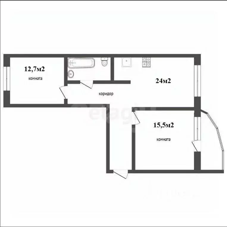 2-к кв. Ханты-Мансийский АО, Сургут Университетская ул., 21 (63.5 м) - Фото 1