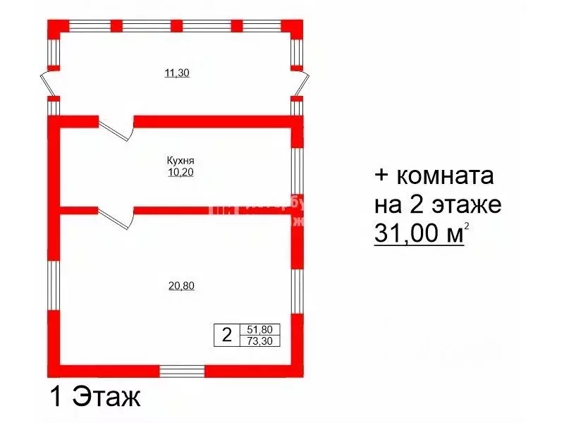 Дом в Ленинградская область, Кингисеппский район, Большелуцкое с/пос, ... - Фото 1