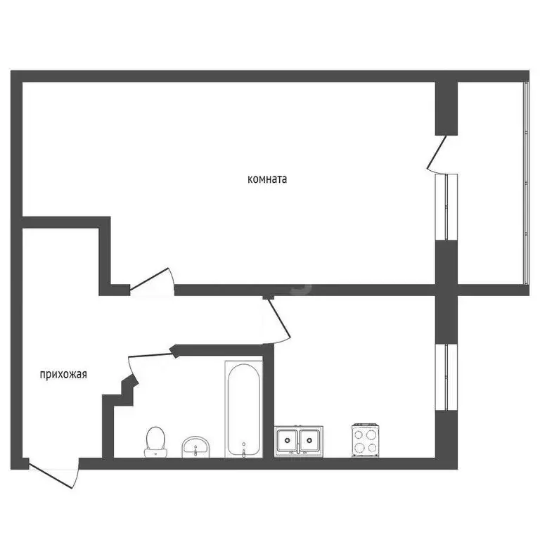 1-комнатная квартира: Севастополь, улица Меньшикова, 25 (31 м) - Фото 0