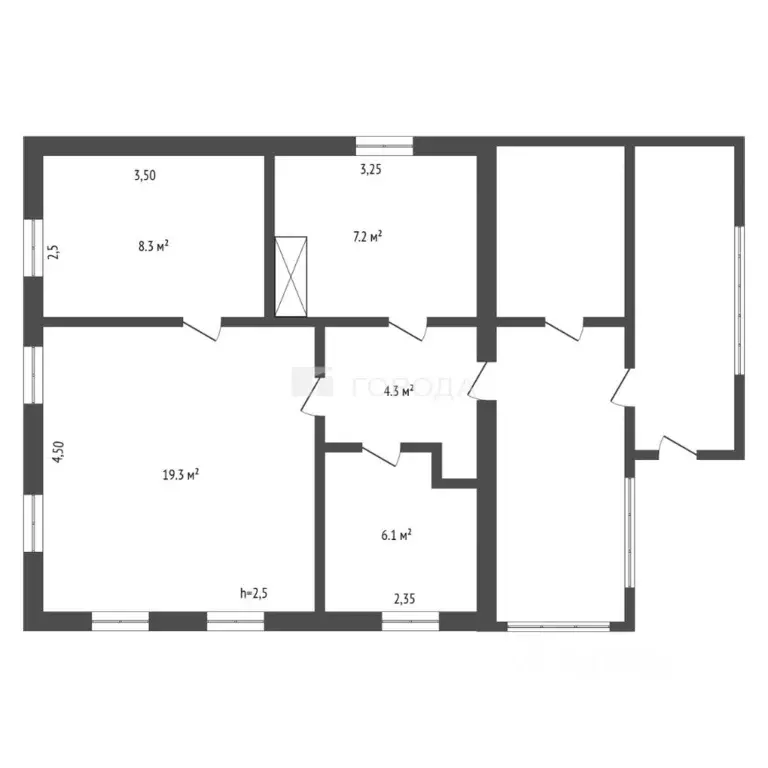 Дом в Кемеровская область, Мыски Зеленый пер., 17 (55 м) - Фото 2