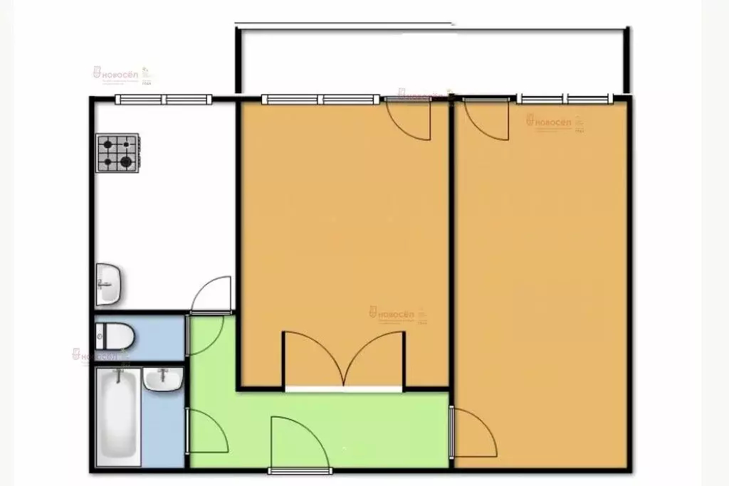 2-комнатная квартира: Екатеринбург, Маневровая улица, 17А (46 м) - Фото 1