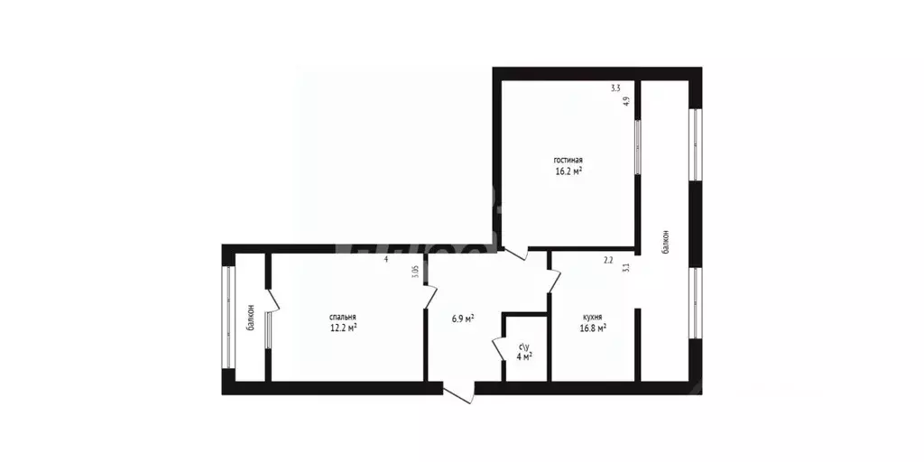 2-к кв. Дагестан, Дербент ул. Шахбазова, 58В (56.0 м) - Фото 2
