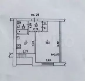 1-к. квартира, 36,8 м, 2/9 эт. - Фото 0