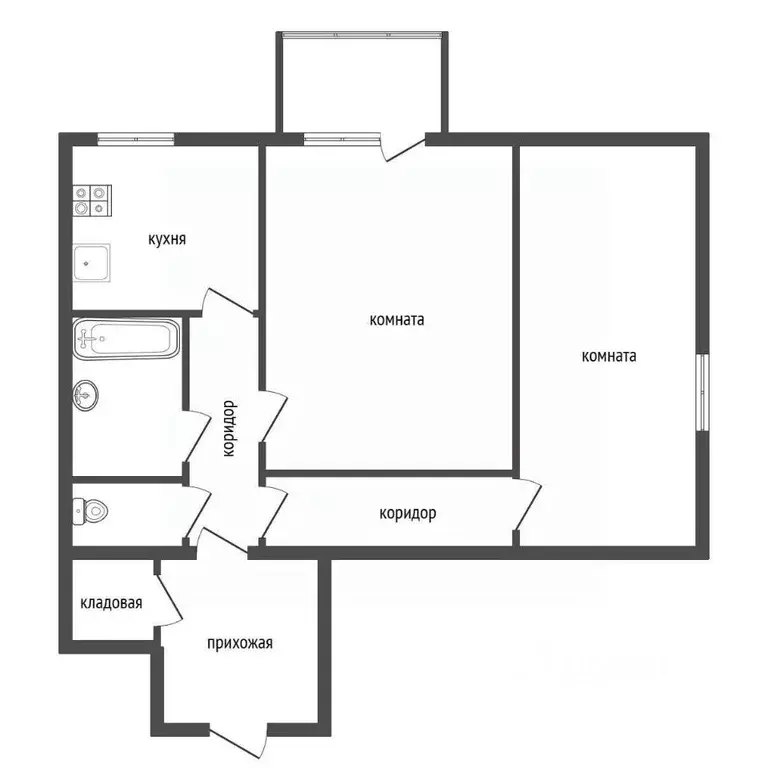 2-к кв. Воронежская область, Воронеж ул. Героев Стратосферы, 10 (52.6 ... - Фото 2