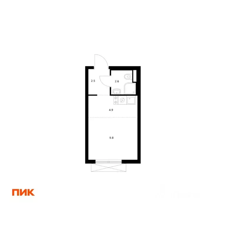 Студия Московская область, Мытищи Яуза Парк жилой комплекс, к8 (19.8 ... - Фото 1