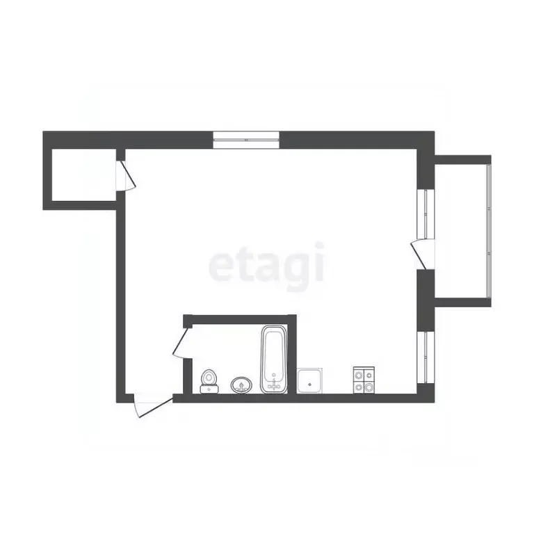 1-к кв. Тюменская область, Тюмень Рижская ул., 55 (32.1 м) - Фото 1