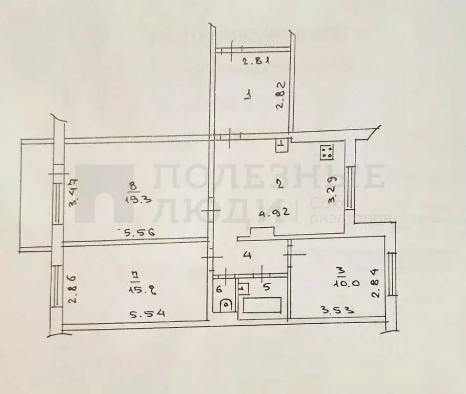 3-к кв. Новгородская область, Великий Новгород ул. Кочетова, 8 (76.5 ... - Фото 1