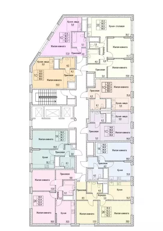 2-к кв. Московская область, Мытищи Отрадный жилой комплекс (52.2 м) - Фото 2