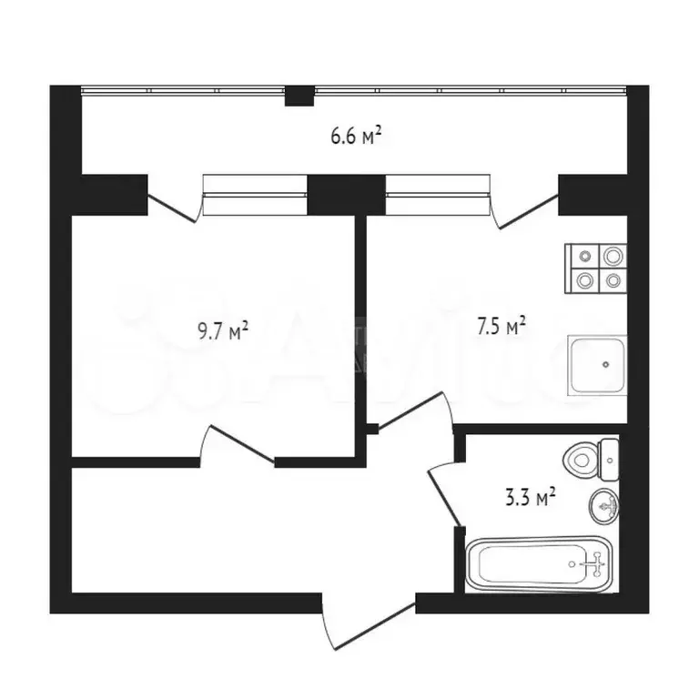1-к. квартира, 31 м, 4/4 эт. - Фото 0
