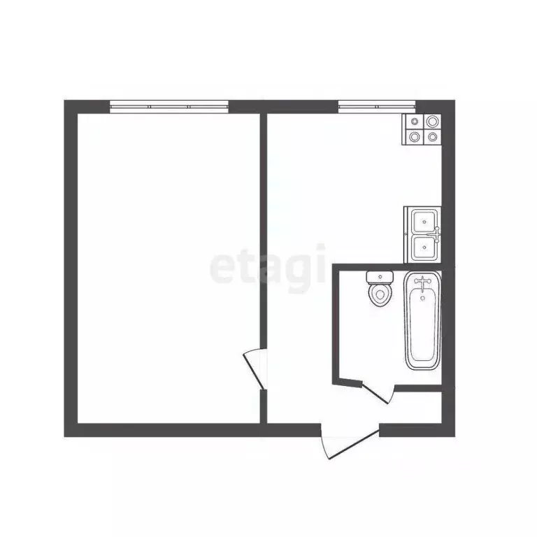 1-к кв. Владимирская область, Ковров Московская ул., 6 (29.1 м) - Фото 1