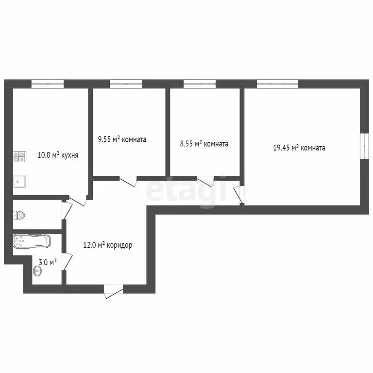 3-комнатная квартира: Мурино, улица Шоссе в Лаврики, 67 (71.8 м) - Фото 0