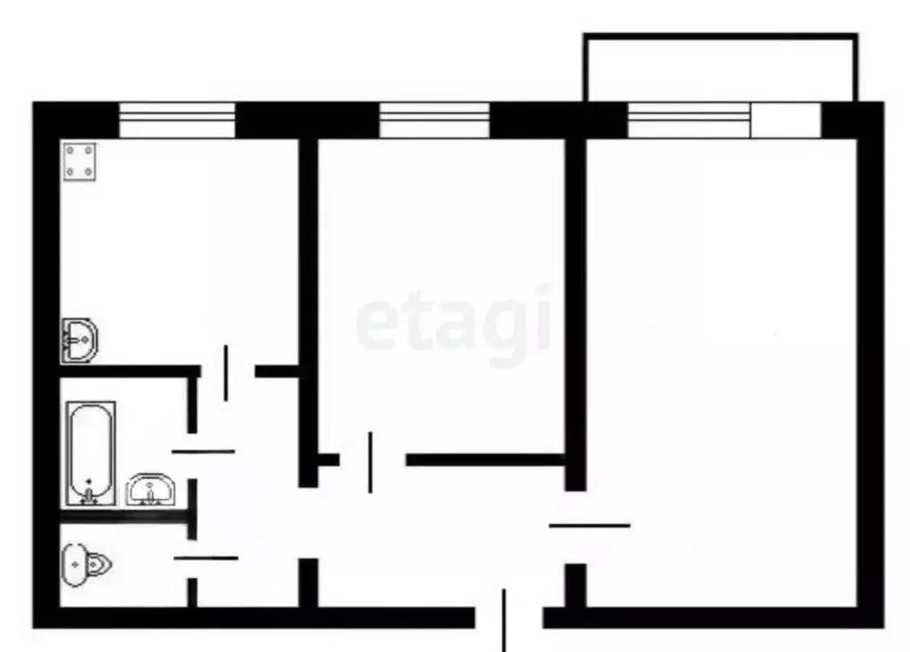 2-к кв. Оренбургская область, Оренбург ул. Родимцева, 5 (50.0 м) - Фото 1
