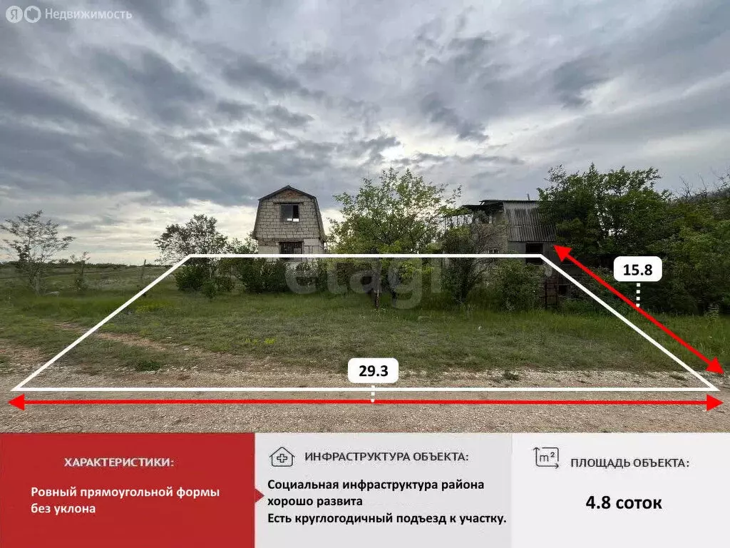 Участок в Урожайновское сельское поселение, СТ Ветерок (4.8 м) - Фото 1