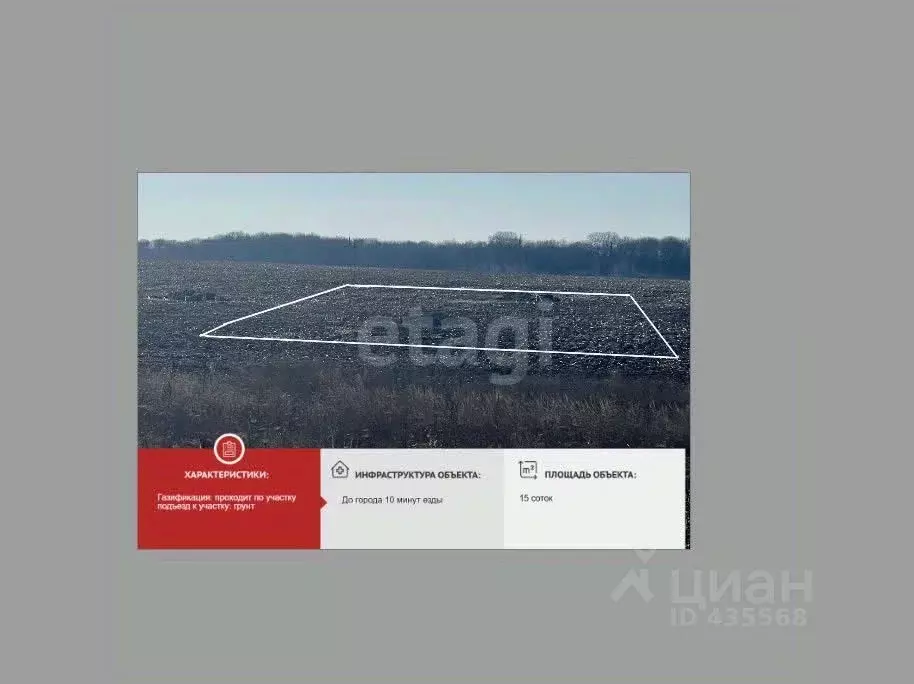 Участок в Белгородская область, Губкин ул. Новаторов (15.0 сот.) - Фото 1