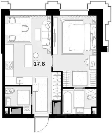 1-к кв. Москва ул. Демьяна Бедного, 24С8 (43.7 м) - Фото 0