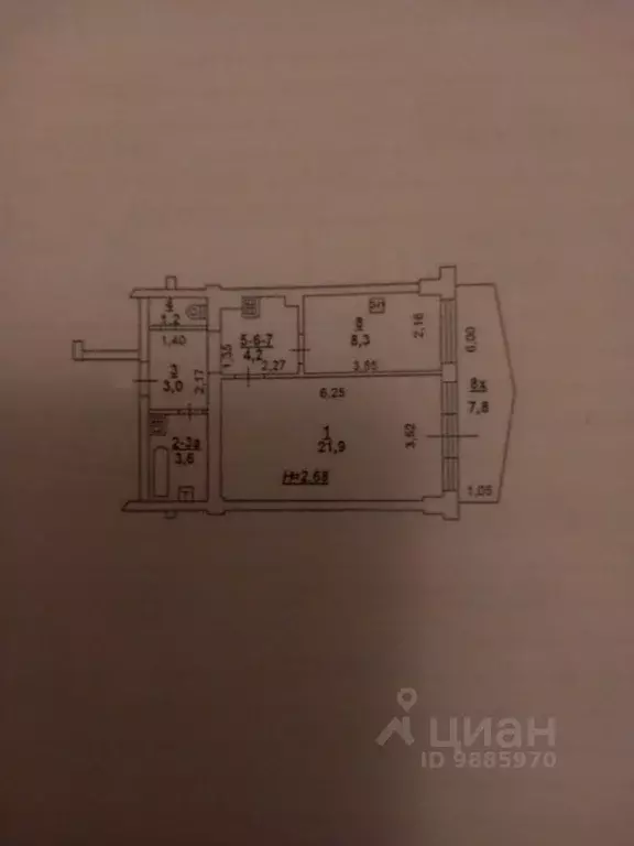 1-к кв. Ростовская область, Ростов-на-Дону Лермонтовская ул., 159/56 ... - Фото 2