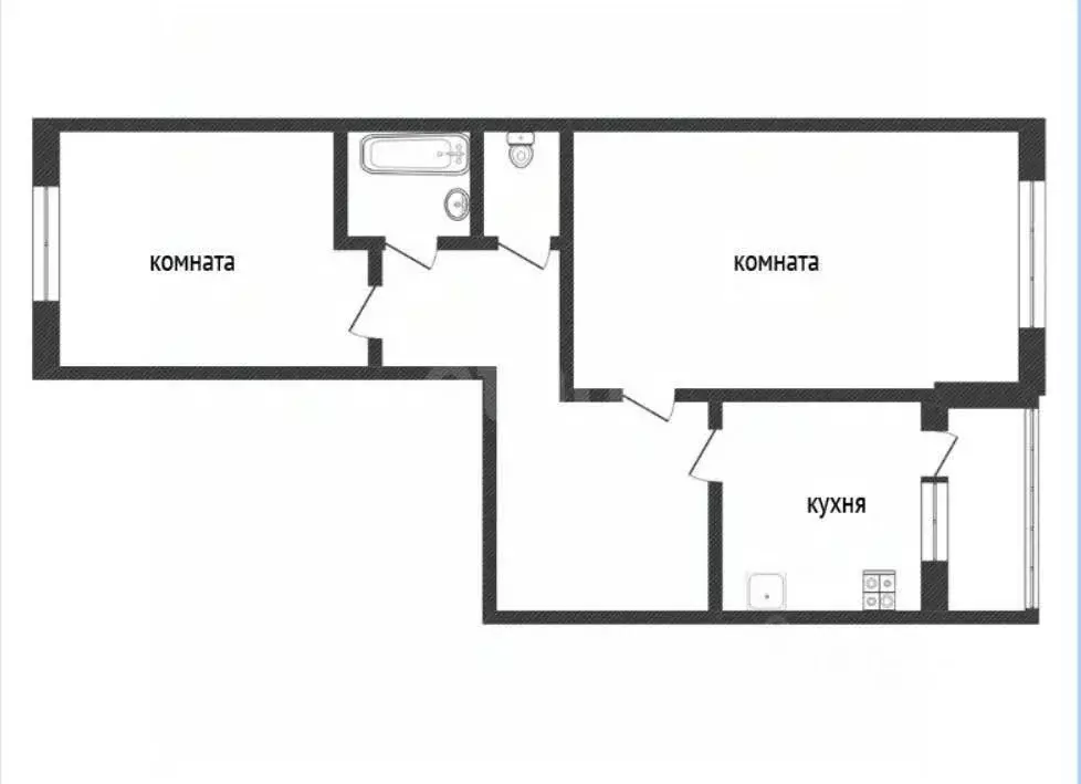 2-к кв. Ленинградская область, Кириши ул. Нефтехимиков, 10 (53.2 м) - Фото 2